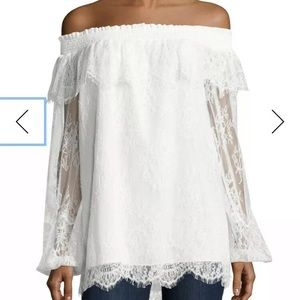 NWT $398 Kobi Halperin “Reese” Off Shoulder Top M